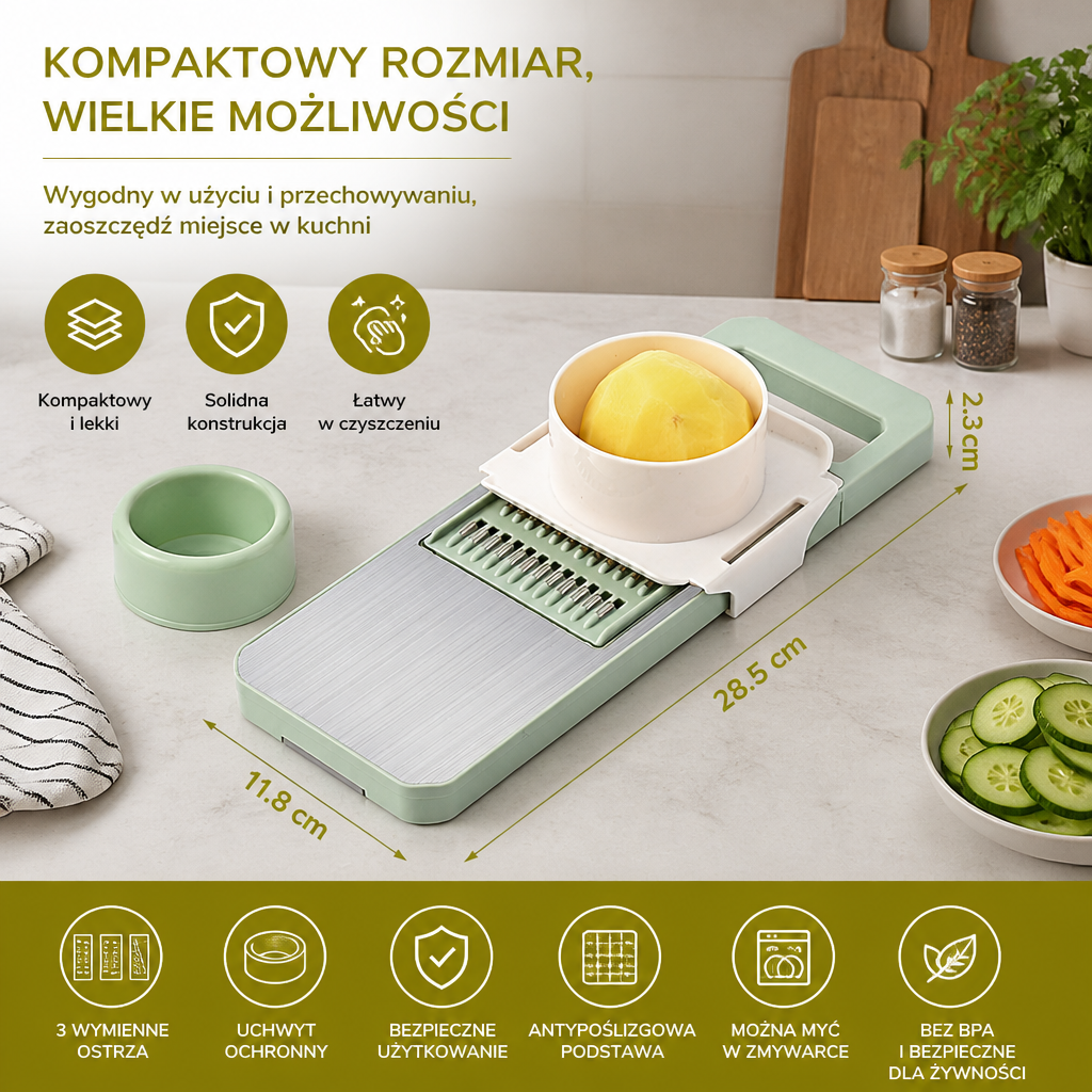 6-w-1 Wielofunkcyjna Krajalnica i Tarka do Warzyw