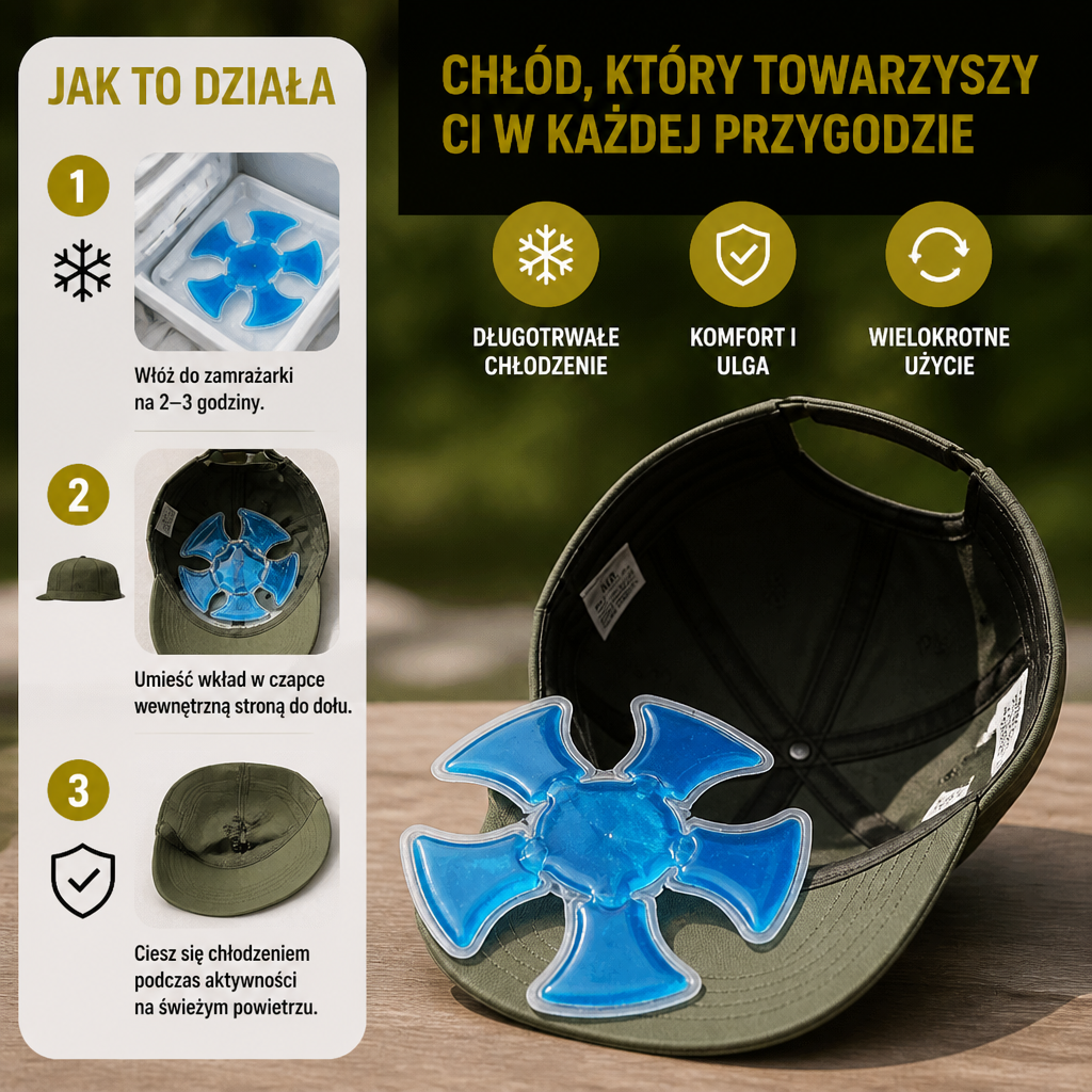 Chłodzący Wkład Żelowy do Czapki Chłodzącej