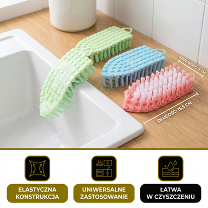 Multifunkcyjna Szczotka Czyszcząca – Elastyczna Szczotka Gospodarstwa Domowego do Kuchni, Łazienki i Płytek