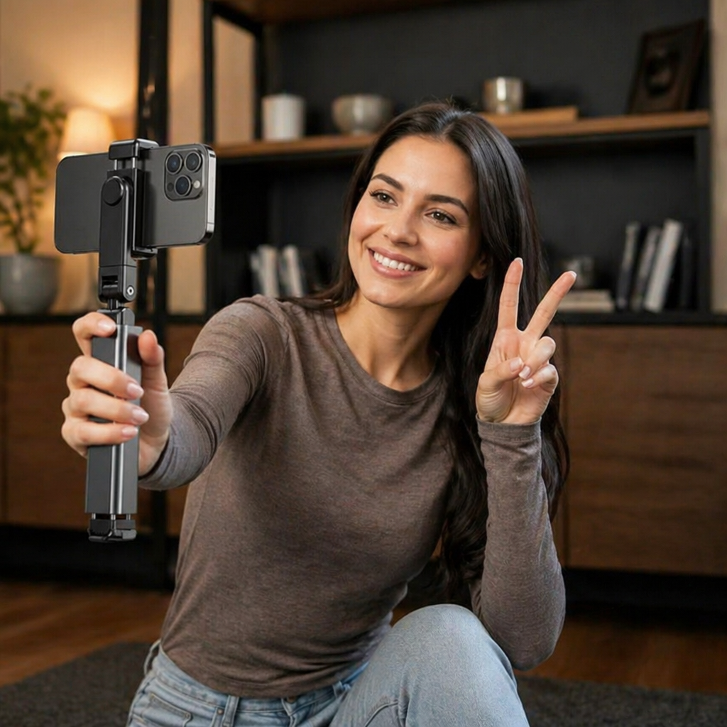 Uchwyt na Telefon Podróżny – Składany i Regulowany Stojak do Wygodnego Użytkowania w Podróży