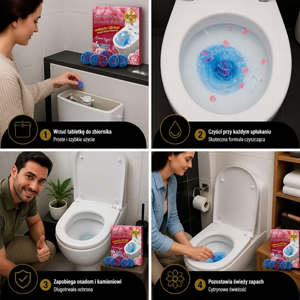 Kostki do Czyszczenia WC Przeciwko Kamieniowi, Osadom z Moczu i Nieprzyjemnym Zapachom