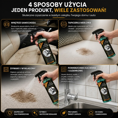Wielofunkcyjny Środek do Czyszczenia Samochodu – Skuteczny Preparat do Usuwania Trudnych Plam i Głębokiego Czyszczenia Uporczywych Zabrudzeń