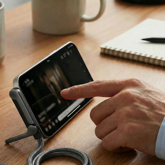 2w1 składany kabel do szybkiego ładowania i stojak na telefon