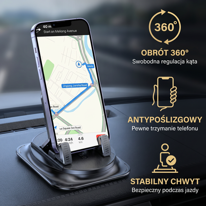 Uchwyt na telefon samochodowy – Antypoślizgowy uchwyt na smartfon na deskę rozdzielczą i konsolę środkową