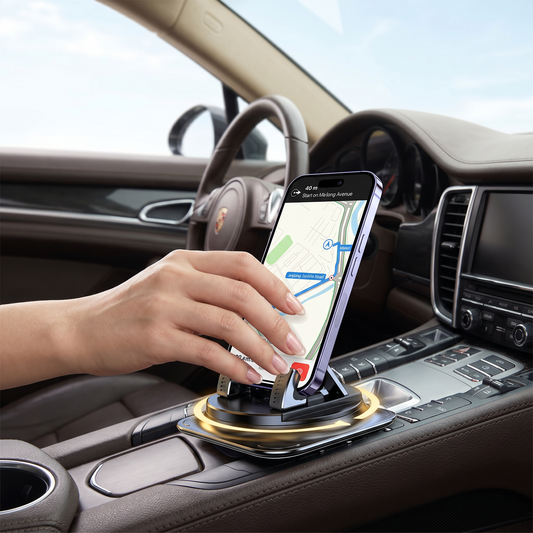 Uchwyt na telefon samochodowy – Antypoślizgowy uchwyt na smartfon na deskę rozdzielczą i konsolę środkową