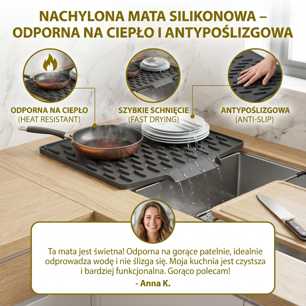 Nachylona mata silikonowa – odporna na ciepło i antypoślizgowa