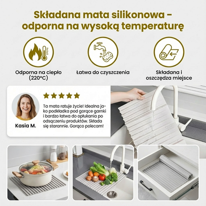 Składana mata silikonowa – odporna na wysoką temperaturę