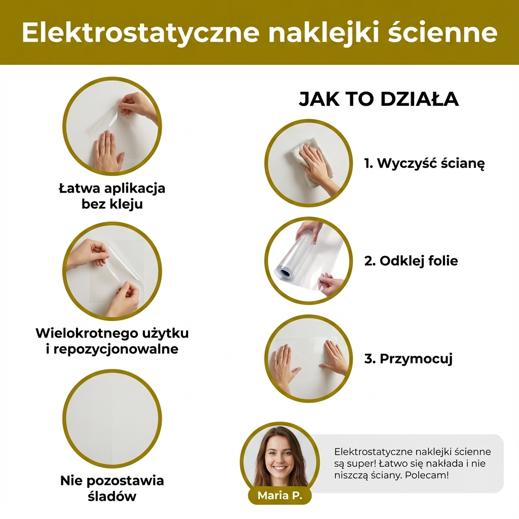 Elektrostatyczne naklejki ścienne