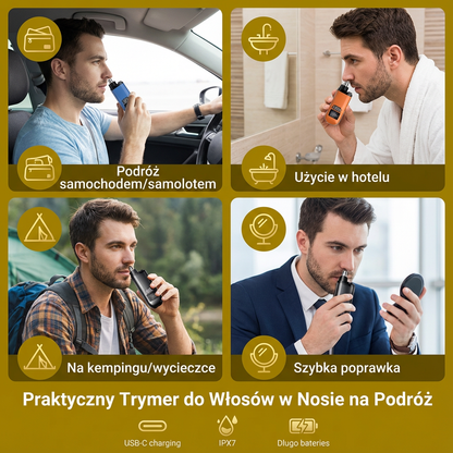 Praktyczny Trymer do Włosów w Nosie na Podróż