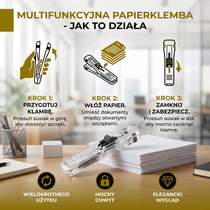 Multifunkcyjna Papierklemba – Praktyczny Pomocnik do Dokumentów i Papierów