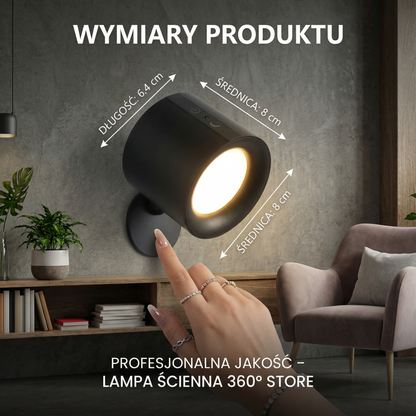 Lampa ścienna 360°