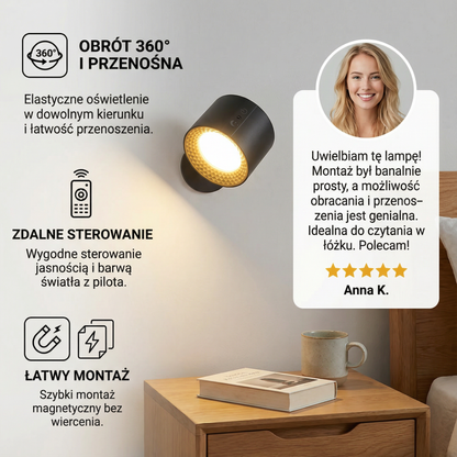 Lampa ścienna 360°