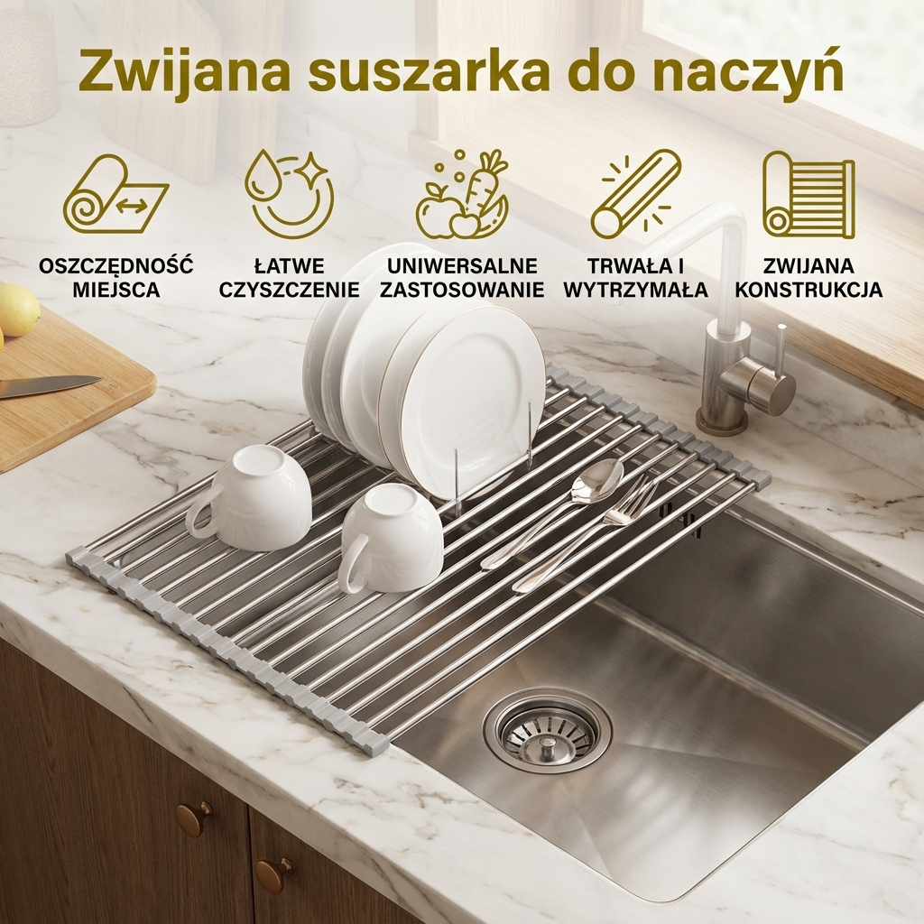 Zwijana suszarka do naczyń