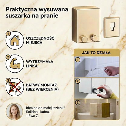 Praktyczna wysuwana suszarka na pranie