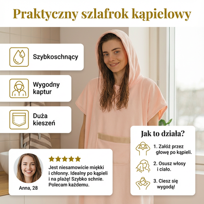 Praktyczny szlafrok kąpielowy