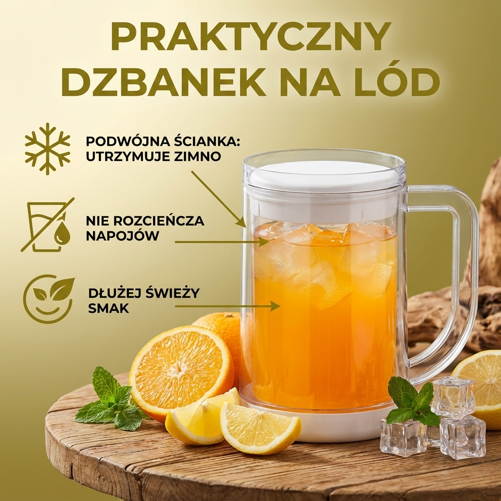 Praktyczny dzbanek na lód