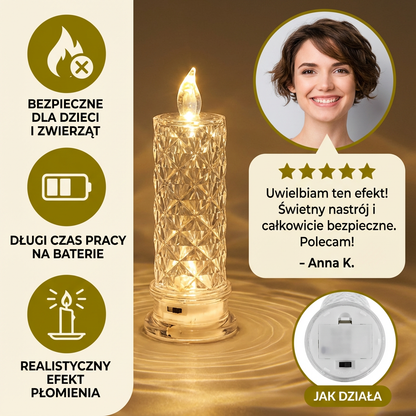 LED Kryształowe Światło Świecy