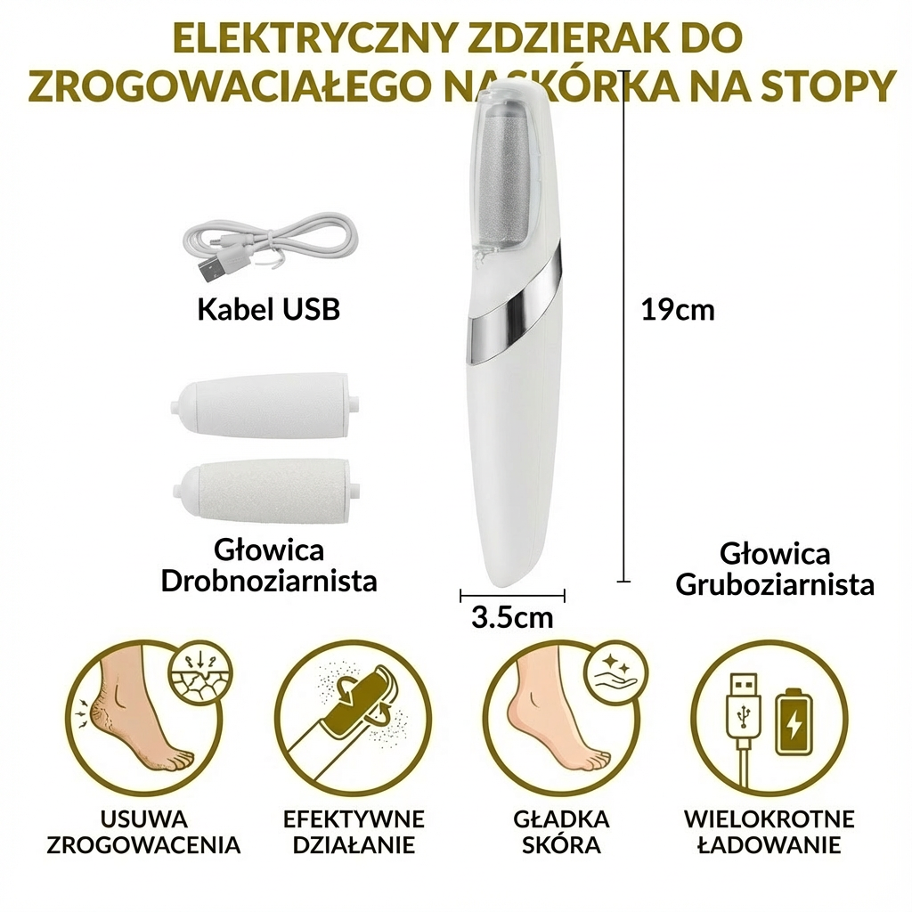 Elektryczny Zdzierak Do Zrogowaciałego Naskórka Na Stopy