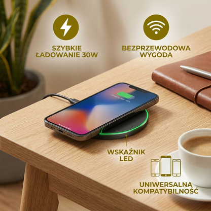 Bezprzewodowa ładowarka szybka 30W do smartfonów