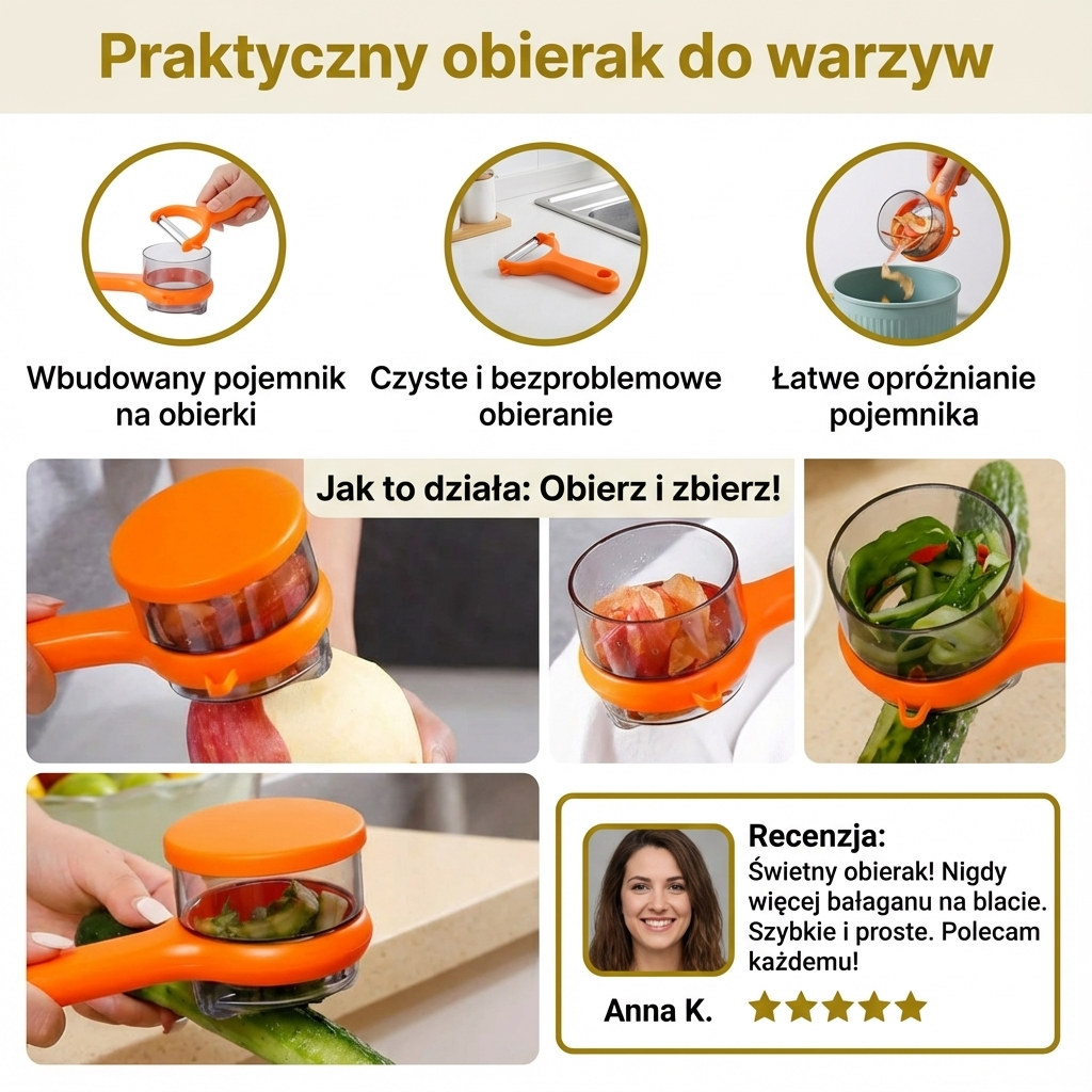 Praktyczny obierak do warzyw