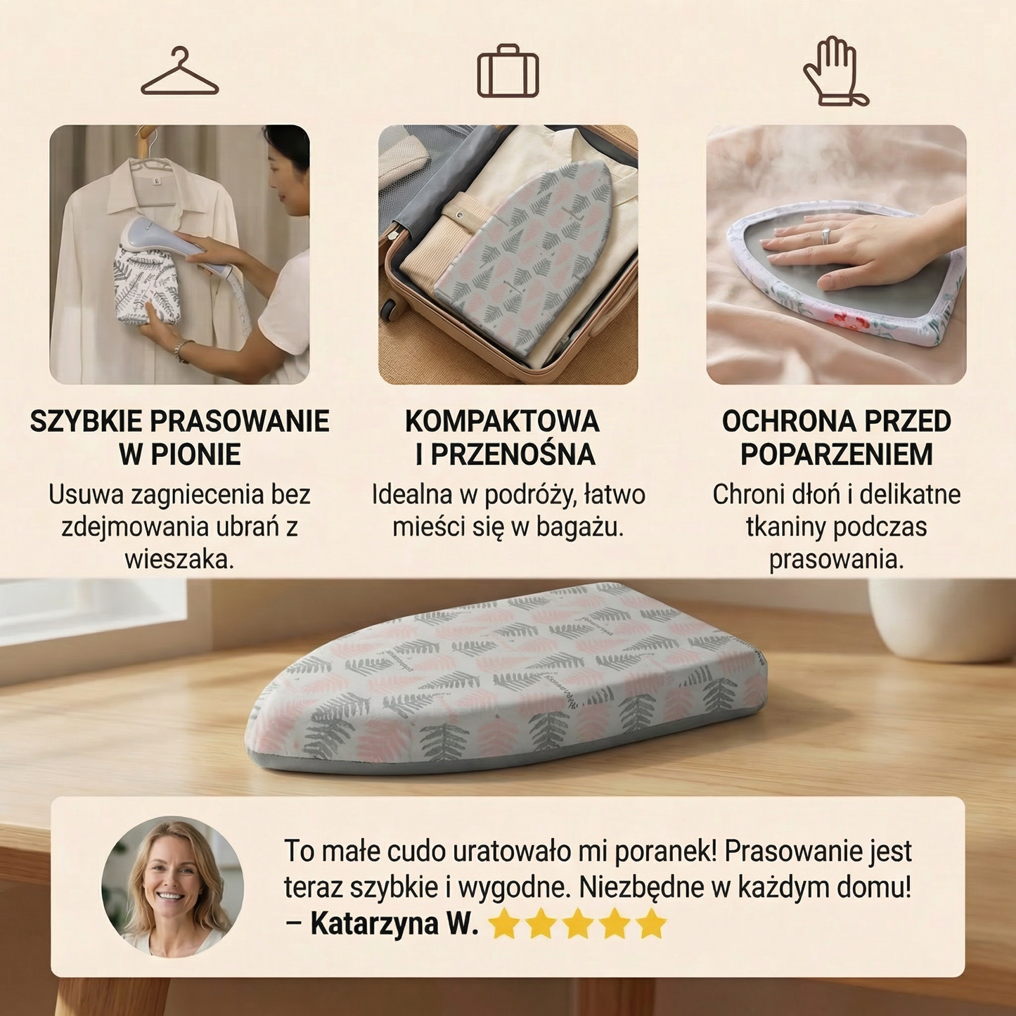 Rękawica do prasowania odporna na wysoką temperaturę – izolowana i chroniąca przed parą oraz ciepłem