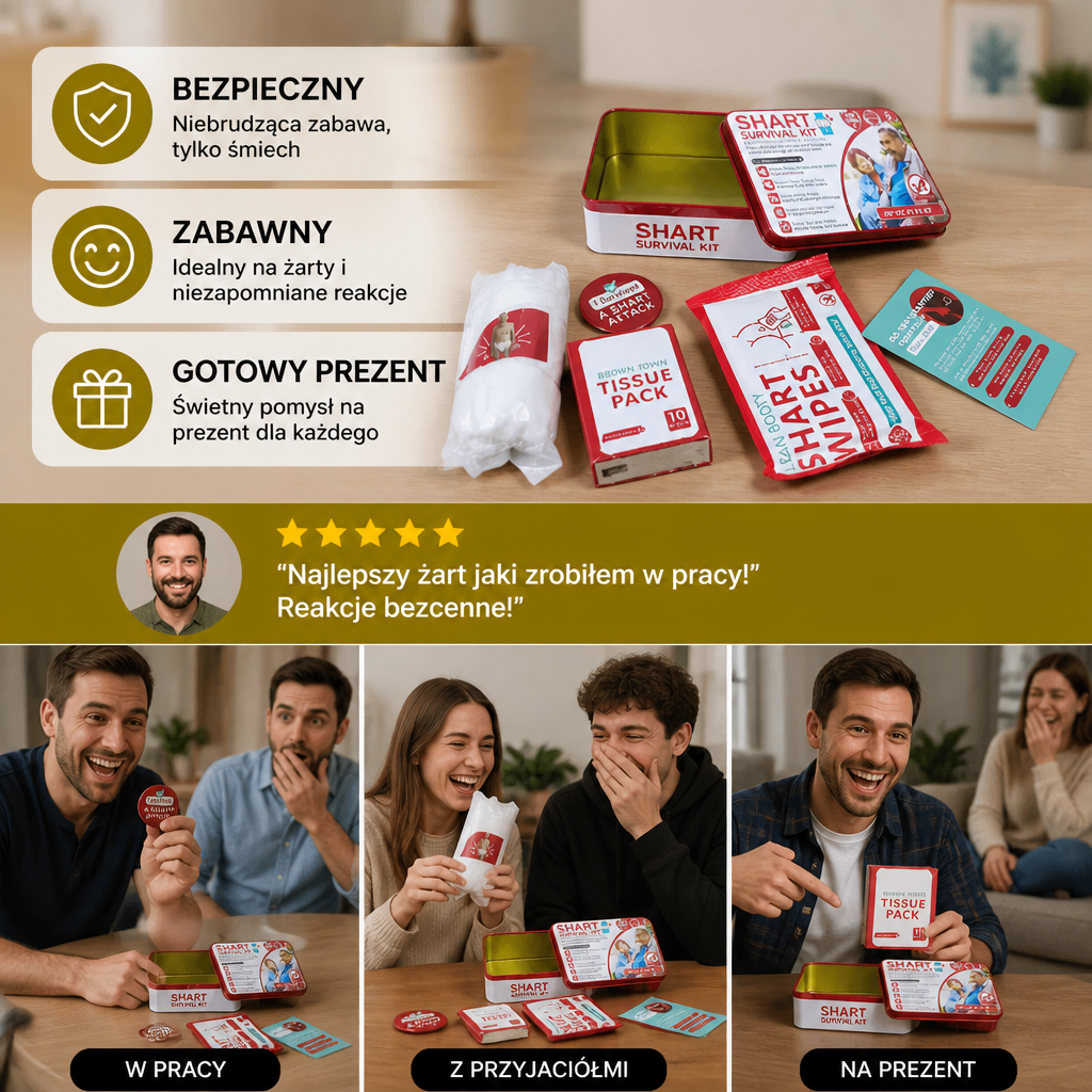 Zabawny „Shart Survival Kit” – Zestaw do Żartów z Kupą
