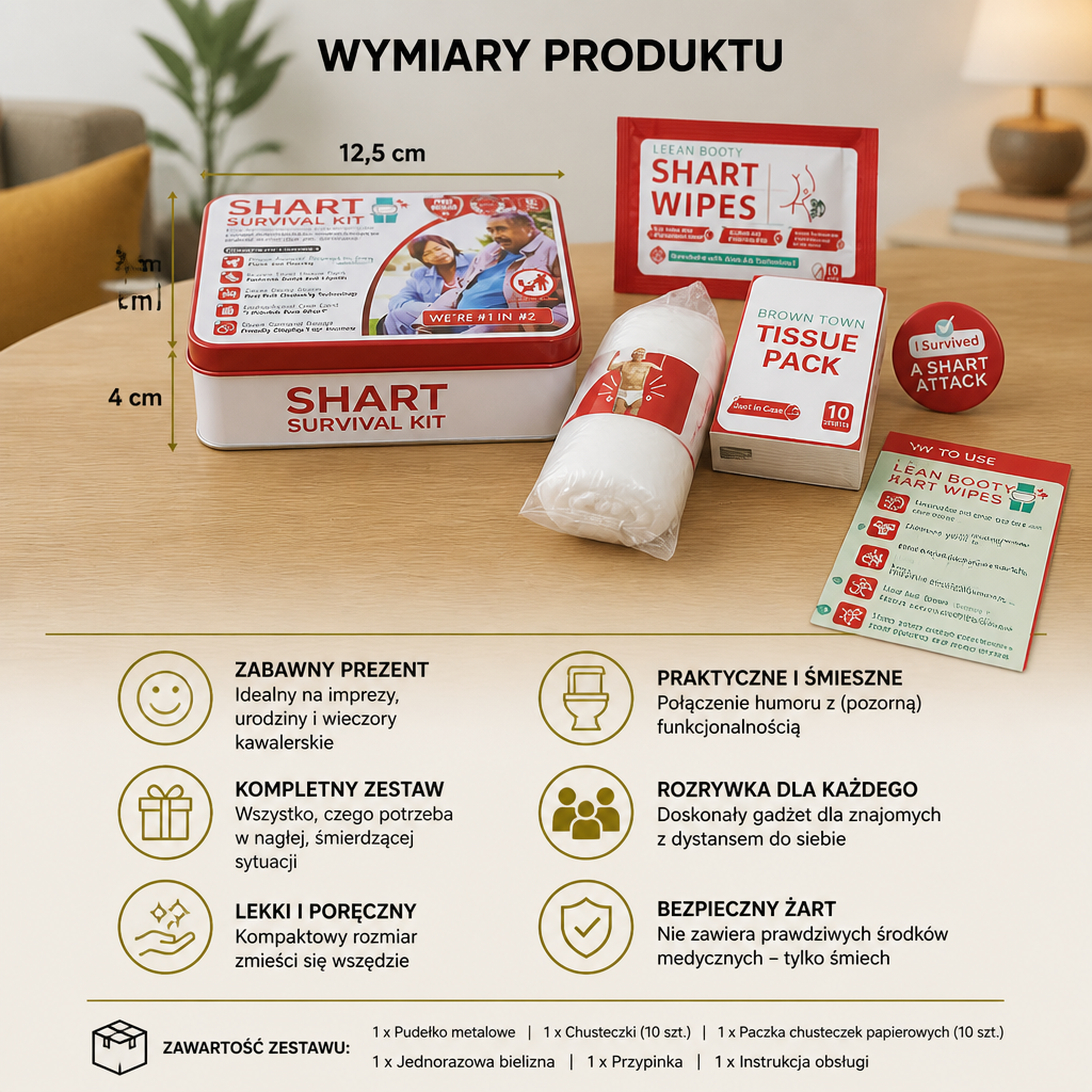 Zabawny „Shart Survival Kit” – Zestaw do Żartów z Kupą