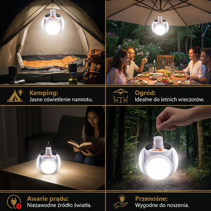 Praktyczna Solarna Outdoor Składana Kulowa Lampa