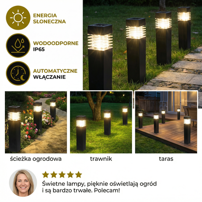 Solarowe lampy LED do podłoża – Wodoodporne oświetlenie ogrodowe na ścieżki, trawniki i tarasy