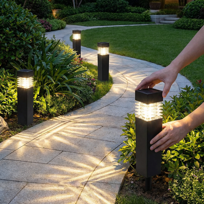 Solarowe lampy LED do podłoża – Wodoodporne oświetlenie ogrodowe na ścieżki, trawniki i tarasy