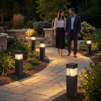 Solarowe lampy LED do podłoża – Wodoodporne oświetlenie ogrodowe na ścieżki, trawniki i tarasy