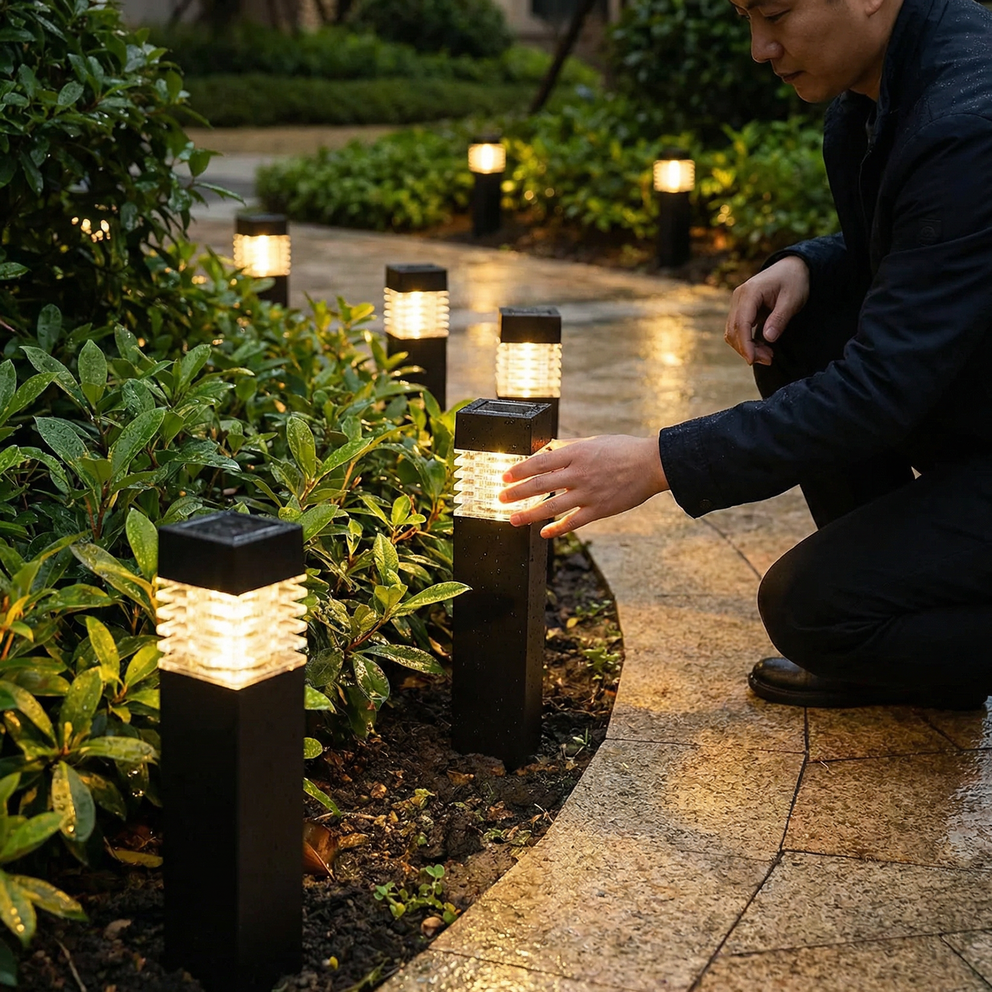 Solarowe lampy LED do podłoża – Wodoodporne oświetlenie ogrodowe na ścieżki, trawniki i tarasy