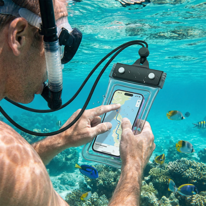Wodoszczelna Obudowa na Telefon – Przezroczysta Torba na Ekran Dotykowy z Sznurkiem na Ramię do Plaży, Pływania i Nurkowania