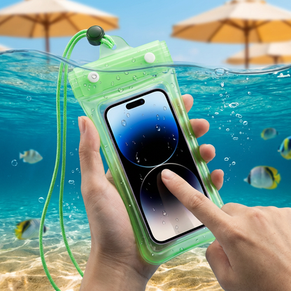 Wodoszczelna Obudowa na Telefon – Przezroczysta Torba na Ekran Dotykowy z Sznurkiem na Ramię do Plaży, Pływania i Nurkowania