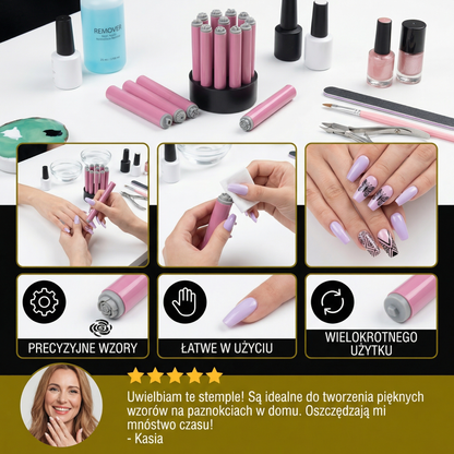 Zestaw do Stempli do Paznokci – Kwiatowy Manicure DIY