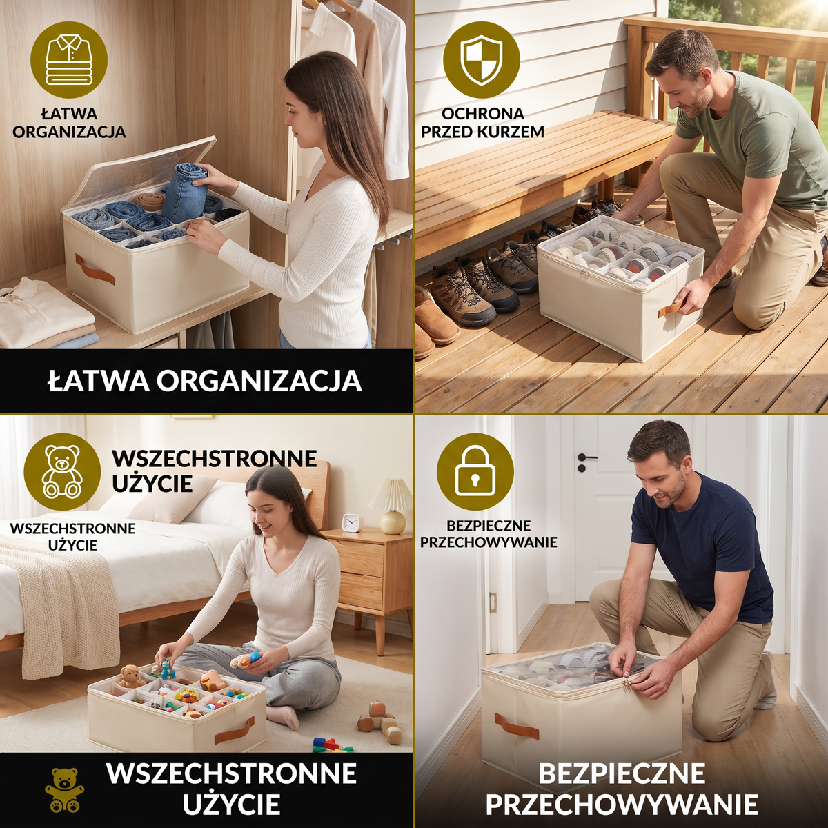 Składany Organizer Na Buty Z Łatwym Dostępem Do Przechowywania W Szafie