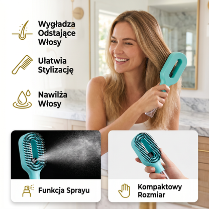 Anti-Frizz Sprüh-Haarbürste – Wygładza odstające włosy i ułatwia stylizację fryzur