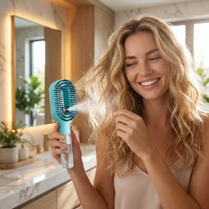 Anti-Frizz Sprüh-Haarbürste – Wygładza odstające włosy i ułatwia stylizację fryzur