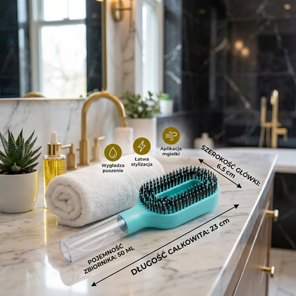 Anti-Frizz Sprüh-Haarbürste – Wygładza odstające włosy i ułatwia stylizację fryzur