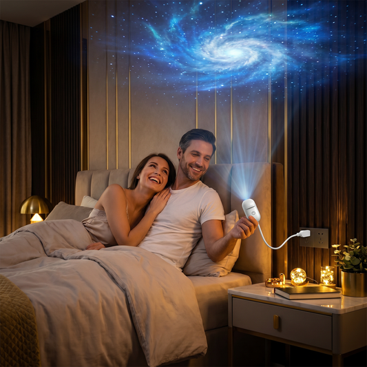 Nowoczesna Lampa Gwiaździstego Nieba – Mini Projektor USB Nocna Lampa do Sypialni i Relaksująca Atmosfera z 5 Motywami
