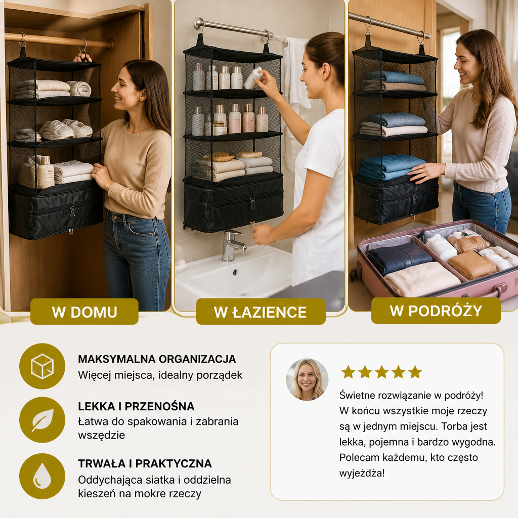 Przenośna Wisząca Torba-Organizer Do Walizki