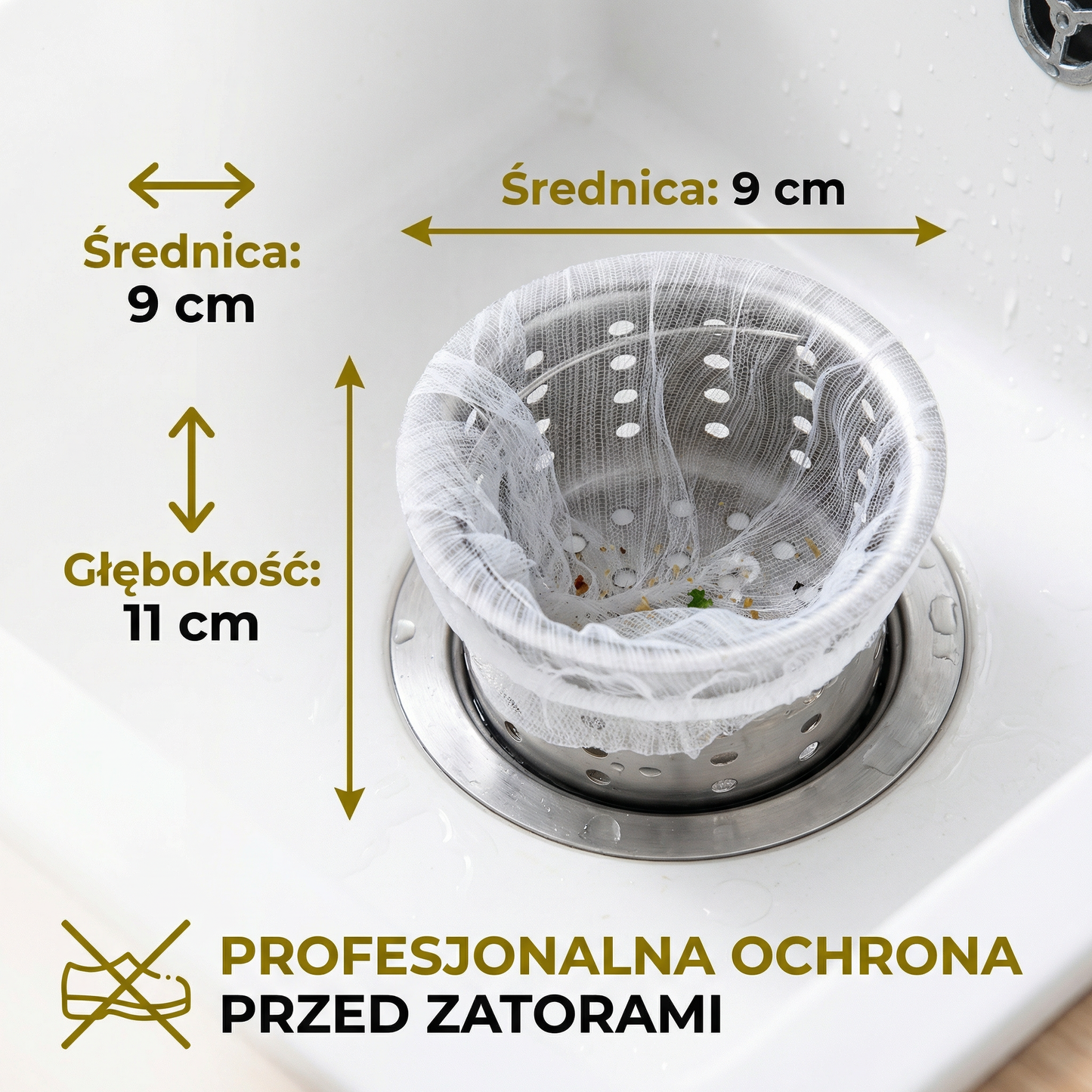 Jednorazowe Sitka Do Odpływu – Siatki Przeciw Zatorom Do Zlewu i Umywalki (2 Sztuki)