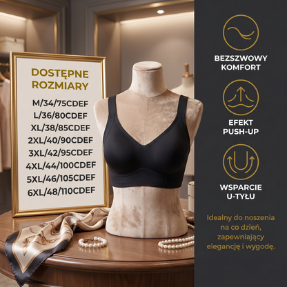 Bezszwowy biustonosz komfortowy – modelujący push-up dla dużych rozmiarów