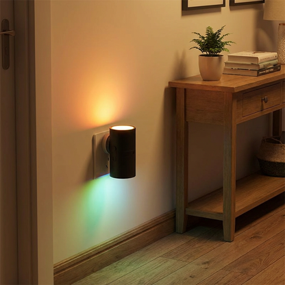 LED Lampka Nocna do Gniazdka – Ściemniająca Lampka Orientacyjna z Czujnikiem Światła do Przytulnego Domu