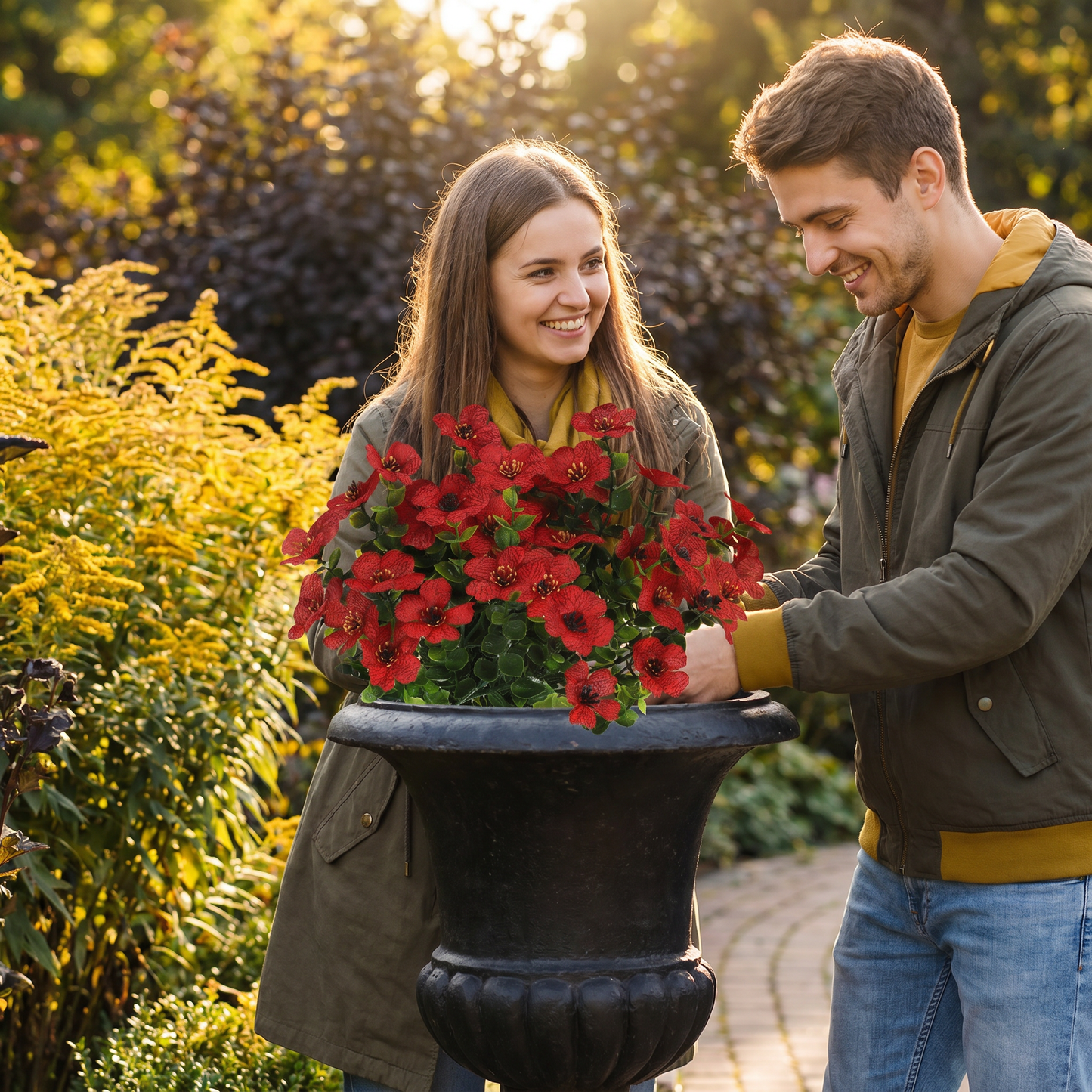EverBloom – Niewiędnący bukiet sztucznych kwiatów polnych do donic zewnętrznych